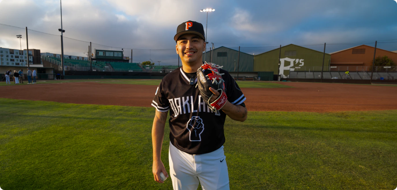 Baseball player on the field